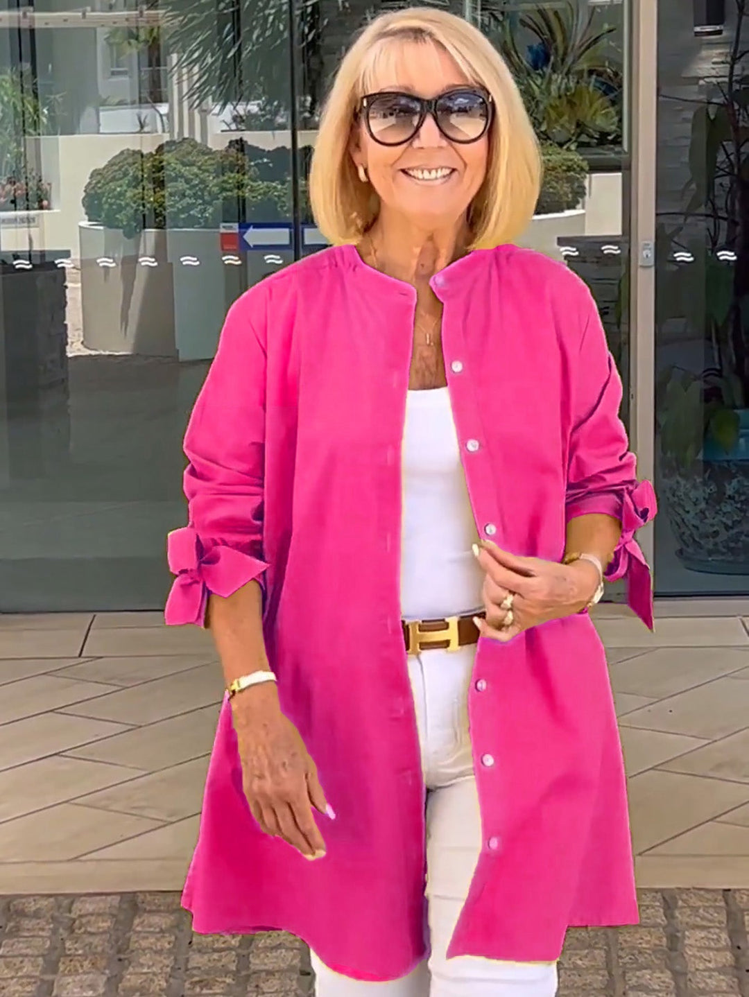 Liora – Long Shirt Jacket with Buttons