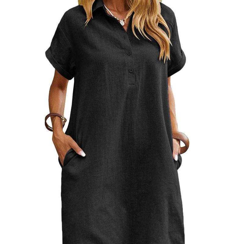 MAREN – Relaxed Short Sleeve Summer Dress