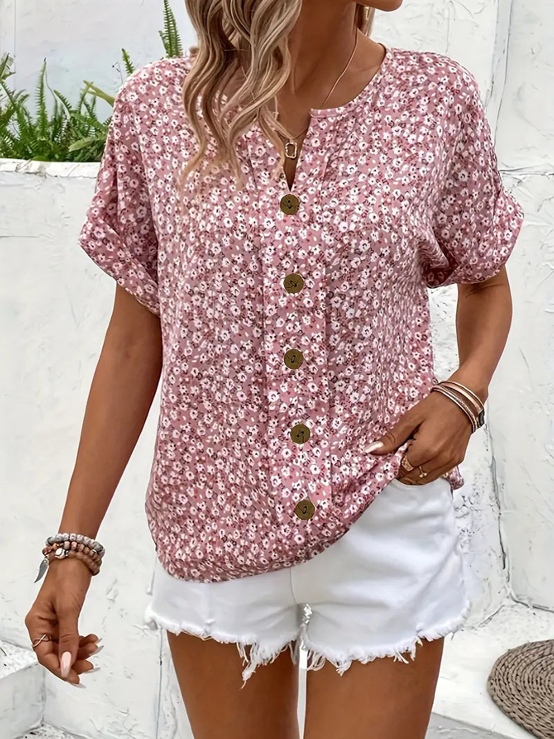 Jelena - Stylish Buttons Summer Top