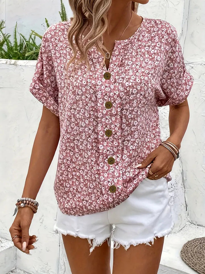 Jelena - Stylish Buttons Summer Top