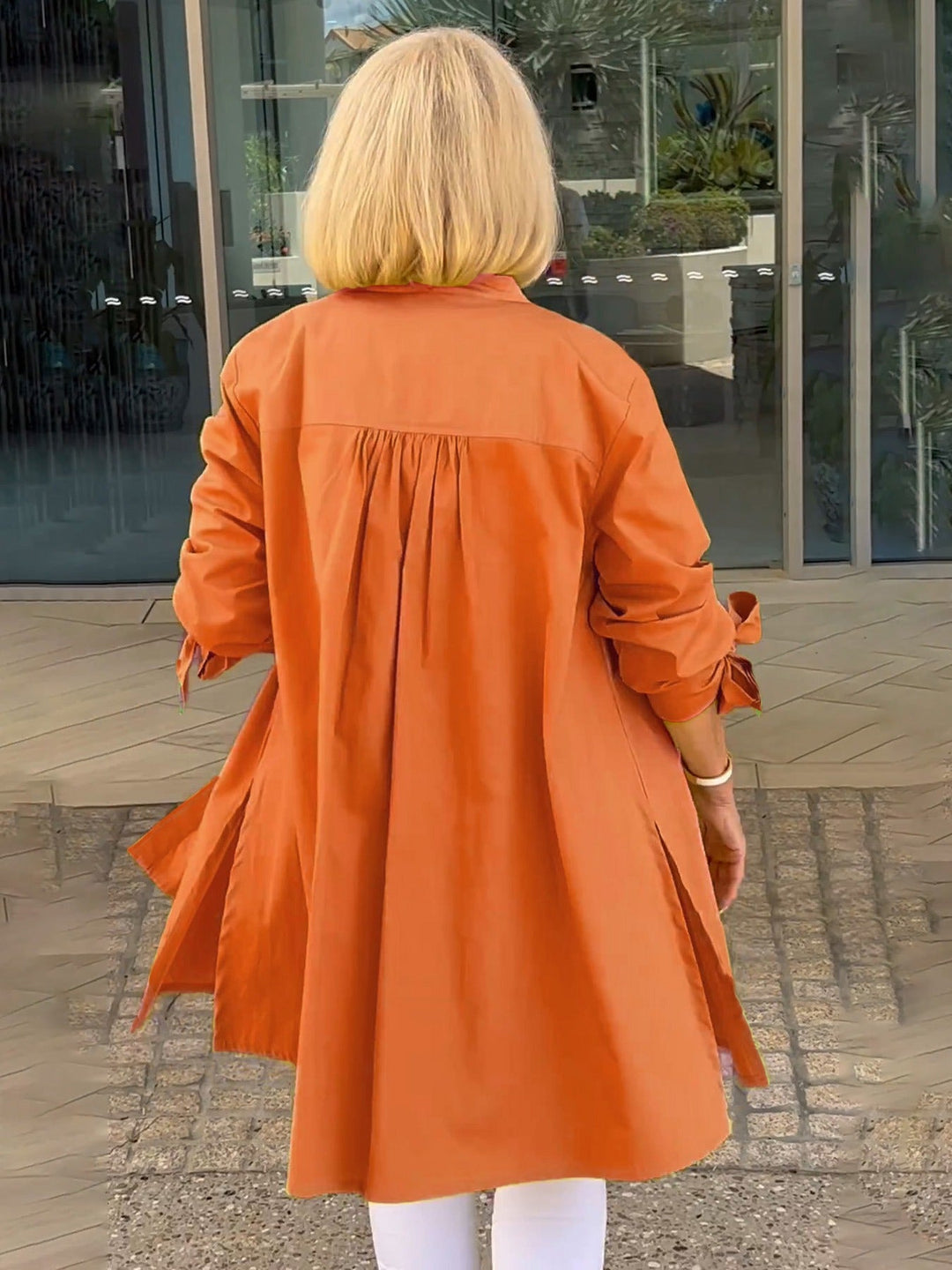 Liora – Long Shirt Jacket with Buttons