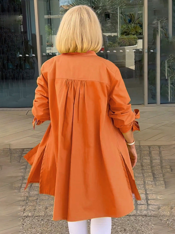 Liora – Long Shirt Jacket with Buttons