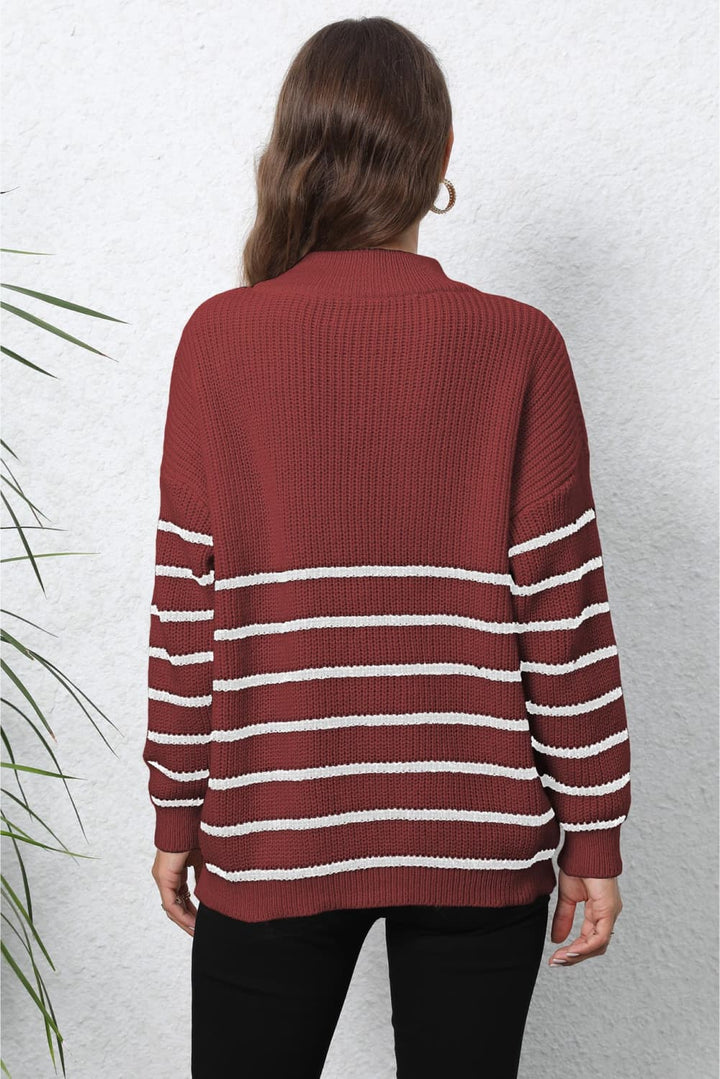 Lauren - Long Sleeve Zip-Up Sweater