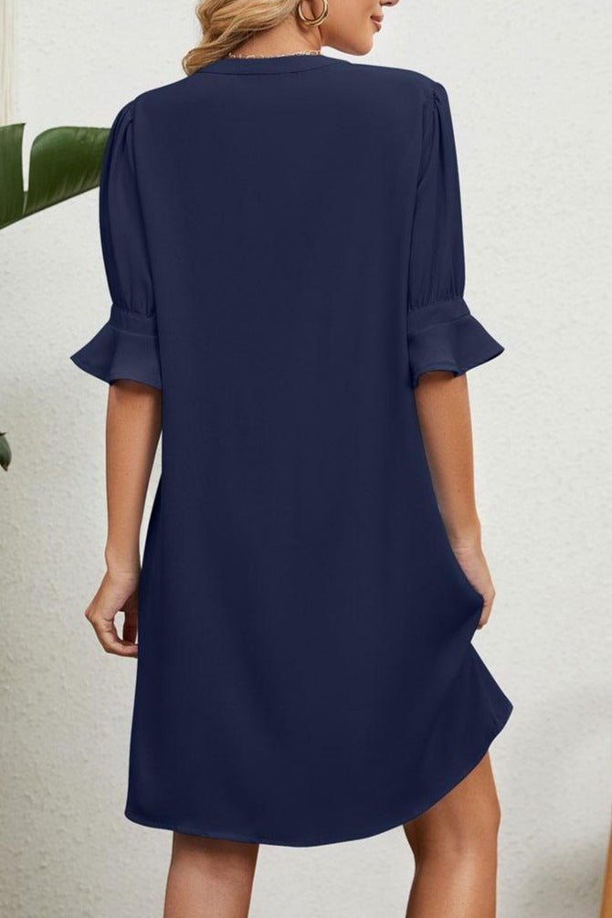 Amber - Elegant V- Neck Dress