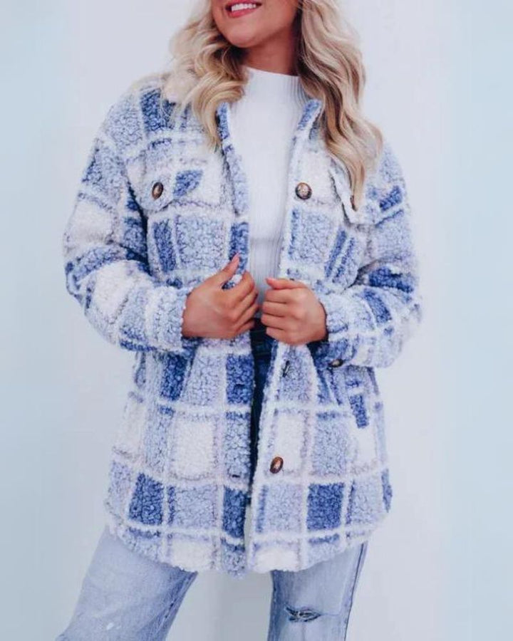 Norma - Fleece Plaid Jacket