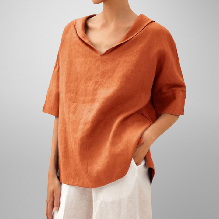 Sandy – Stylish V-Neck Pullover Loose Top