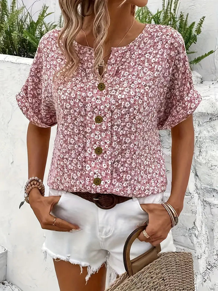 Jelena - Stylish Buttons Summer Top