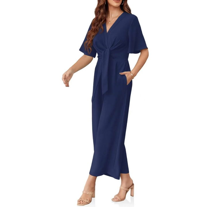 Gabriella - Elegant Summer Tie Knot Jumpsuits