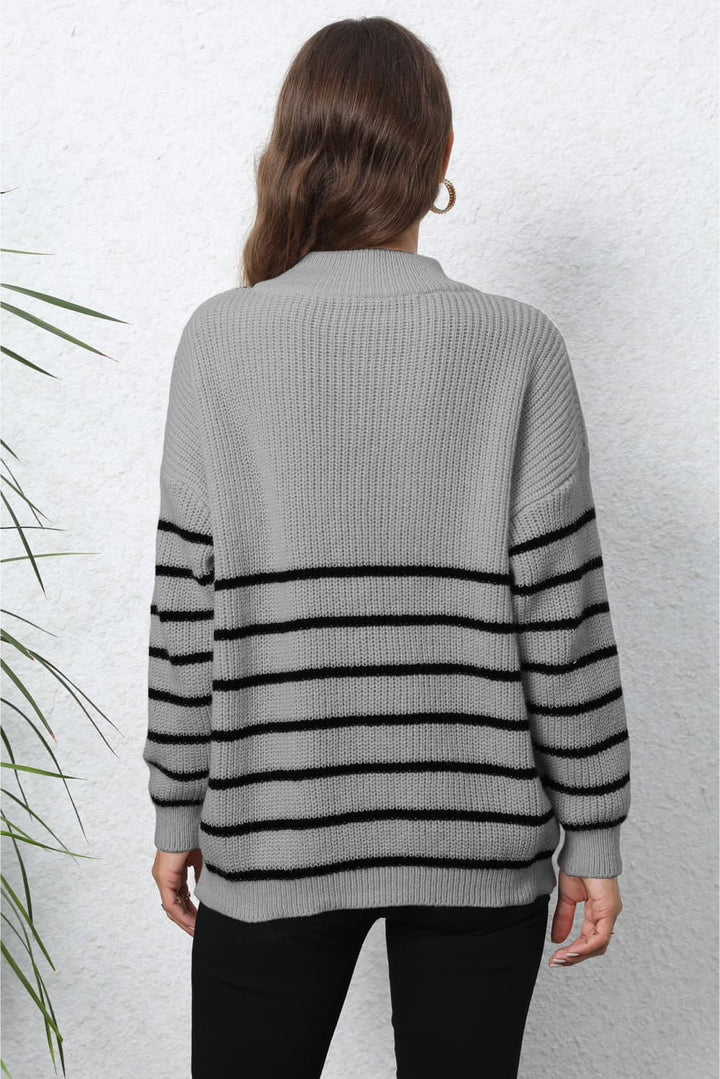 Lauren - Long Sleeve Zip-Up Sweater