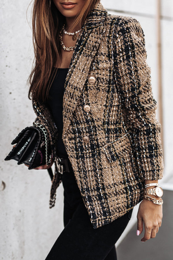 Elise – Timeless Plaid Blazer