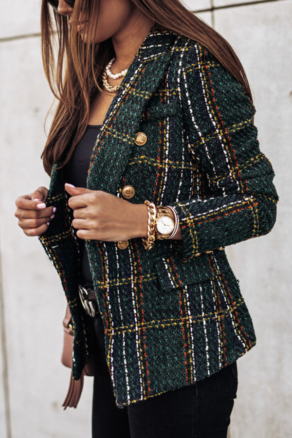 Elise – Timeless Plaid Blazer