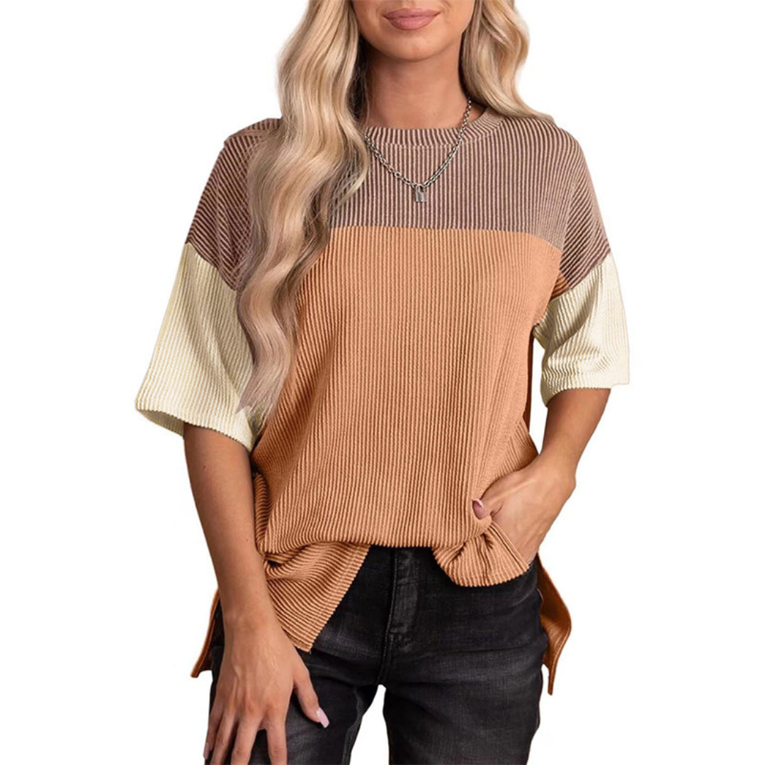 Linda - Casual Loose Fit Striped Summer Top