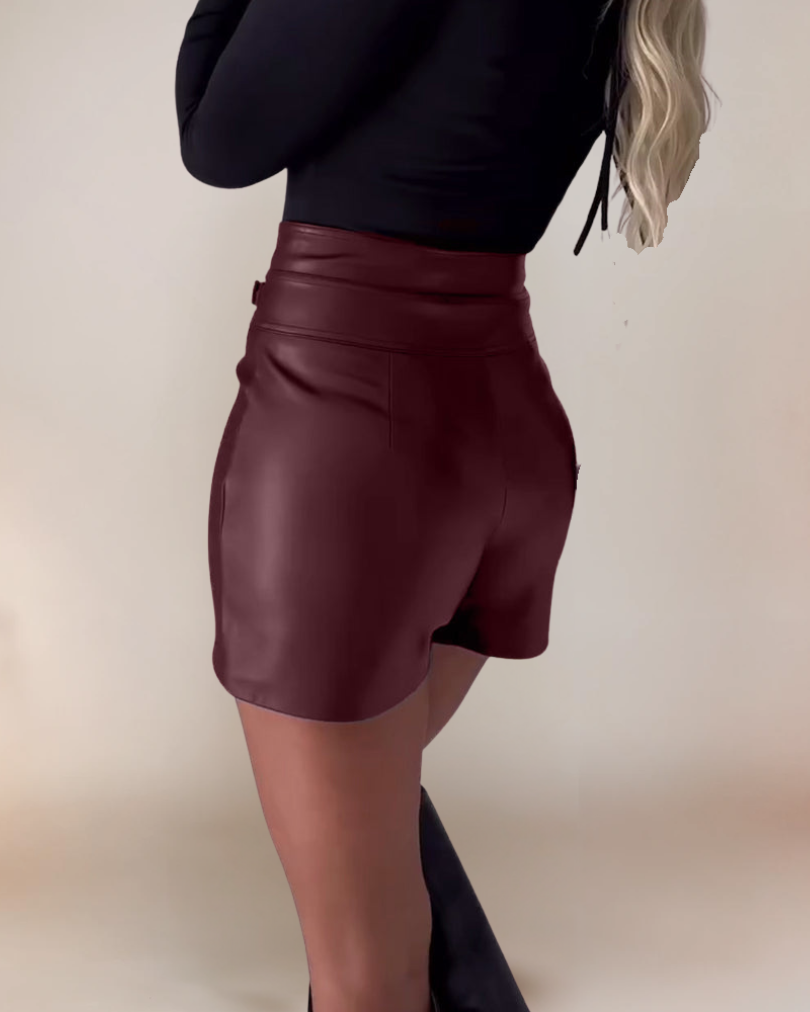 Roxan | Elegant Patchwork High-Waisted Shorts