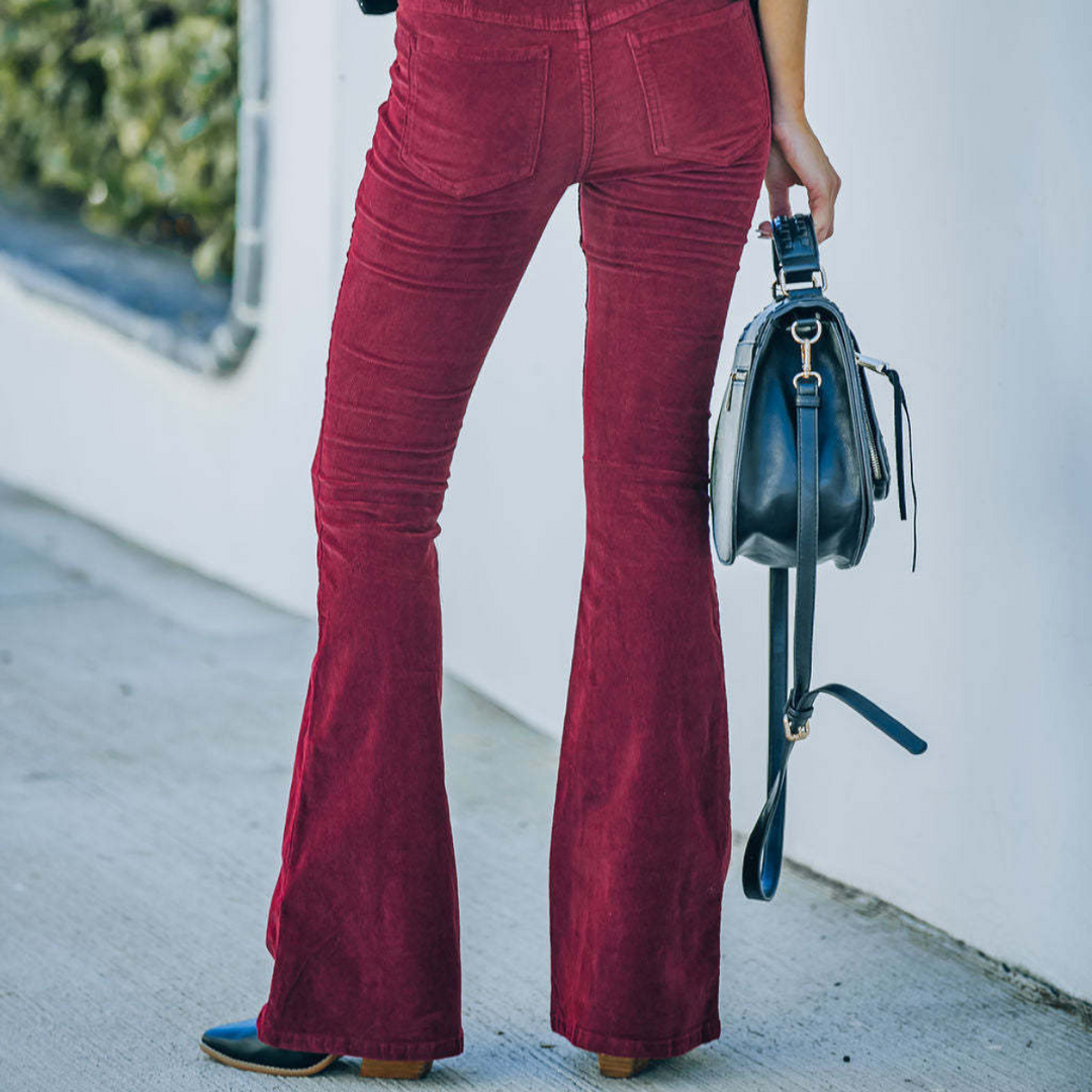 Elvira – Retro Corduroy Flare Pants