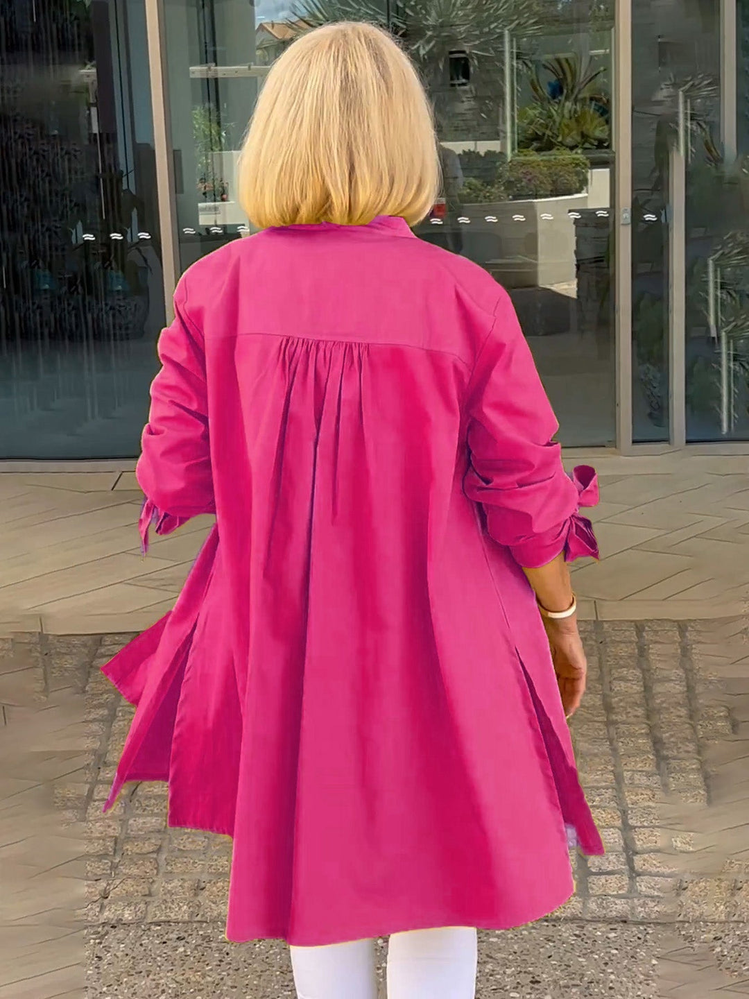 Liora – Long Shirt Jacket with Buttons