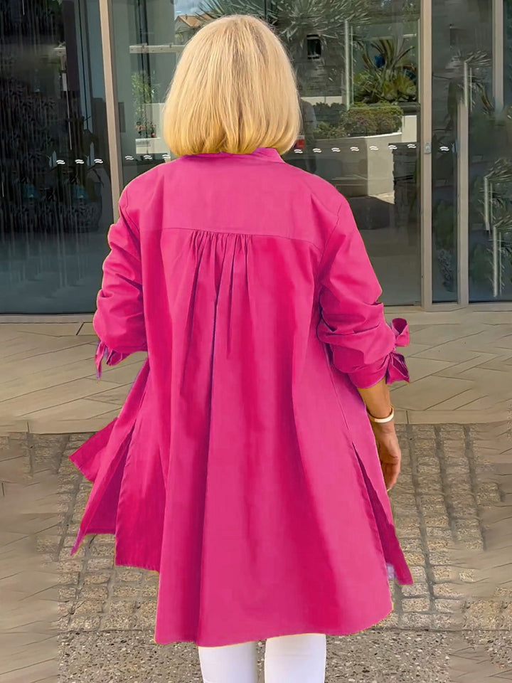 Liora – Long Shirt Jacket with Buttons