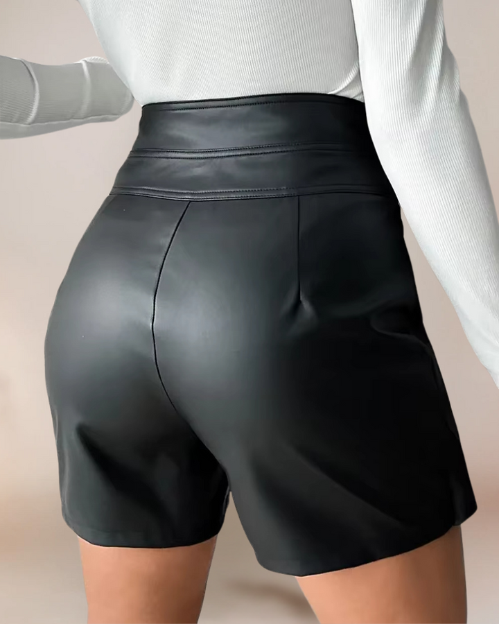 Roxan | Elegant Patchwork High-Waisted Shorts