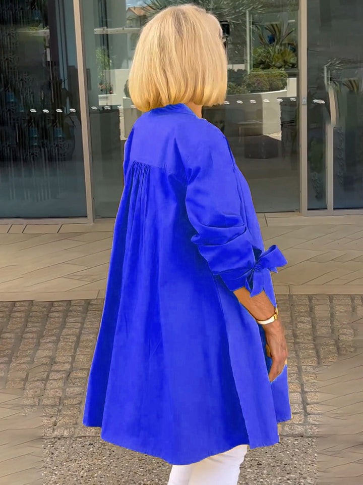 Liora – Long Shirt Jacket with Buttons