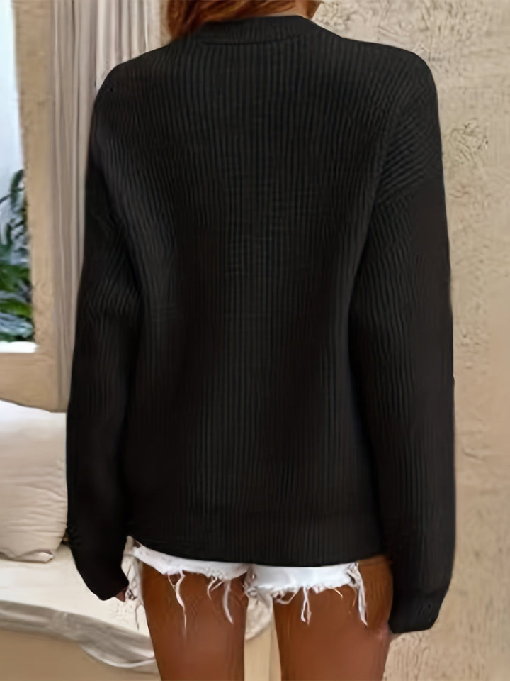 Zeline - Button Up Sweater With Long Sleeve