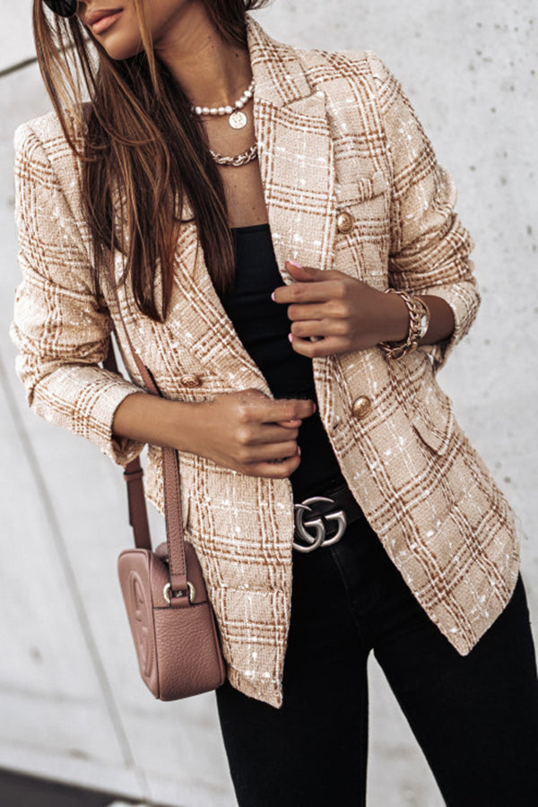 Elise – Timeless Plaid Blazer