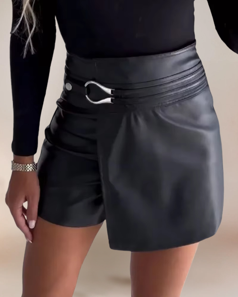 Roxan | Elegant Patchwork High-Waisted Shorts