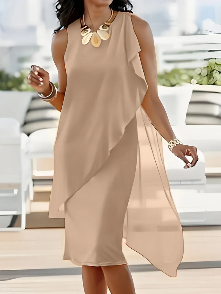 Maren - Elegant Midi Dress With Sleeveless