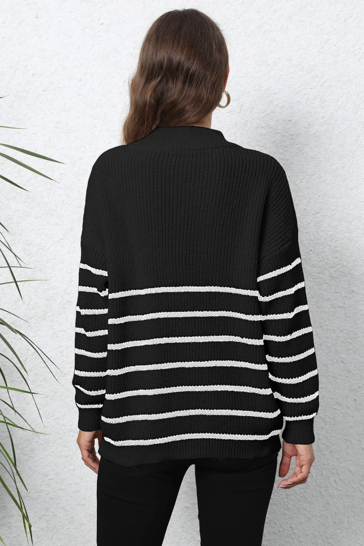 Lauren - Long Sleeve Zip-Up Sweater