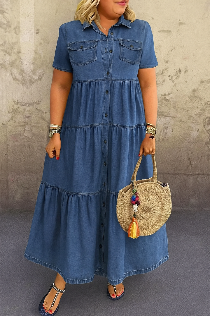 Vibeke - Soft Cotton Denim Dress