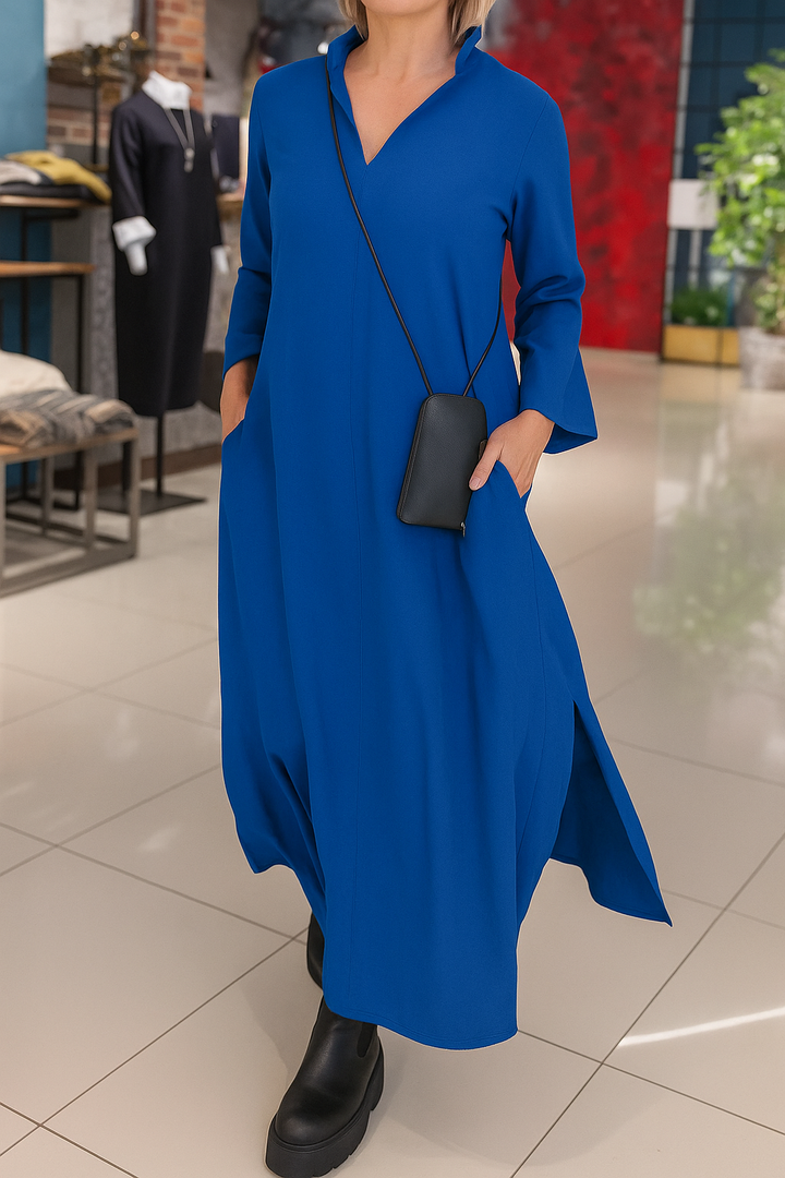 Freja - Elegant Long Dress with Side Slits