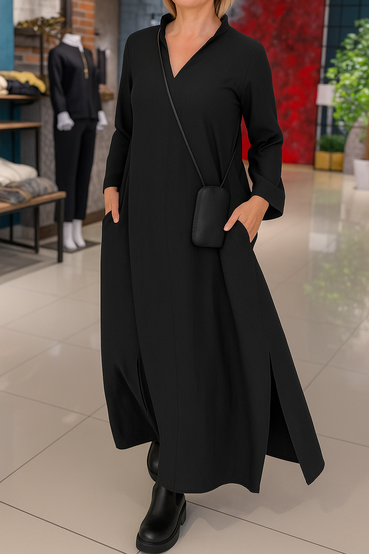 Freja - Elegant Long Dress with Side Slits