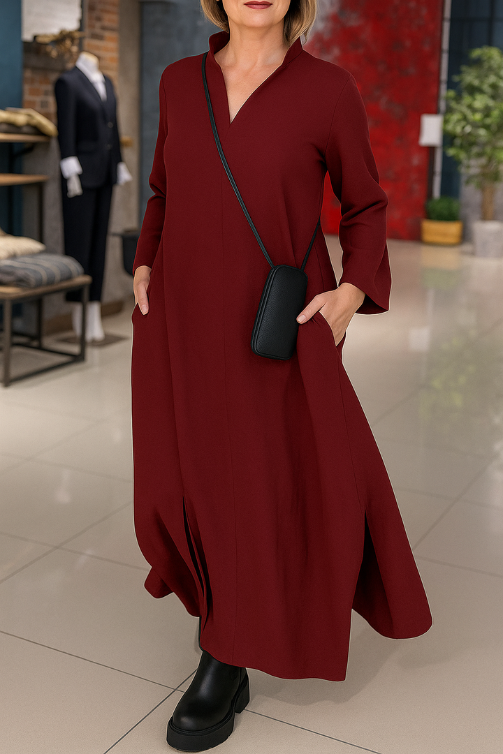 Freja - Elegant Long Dress with Side Slits