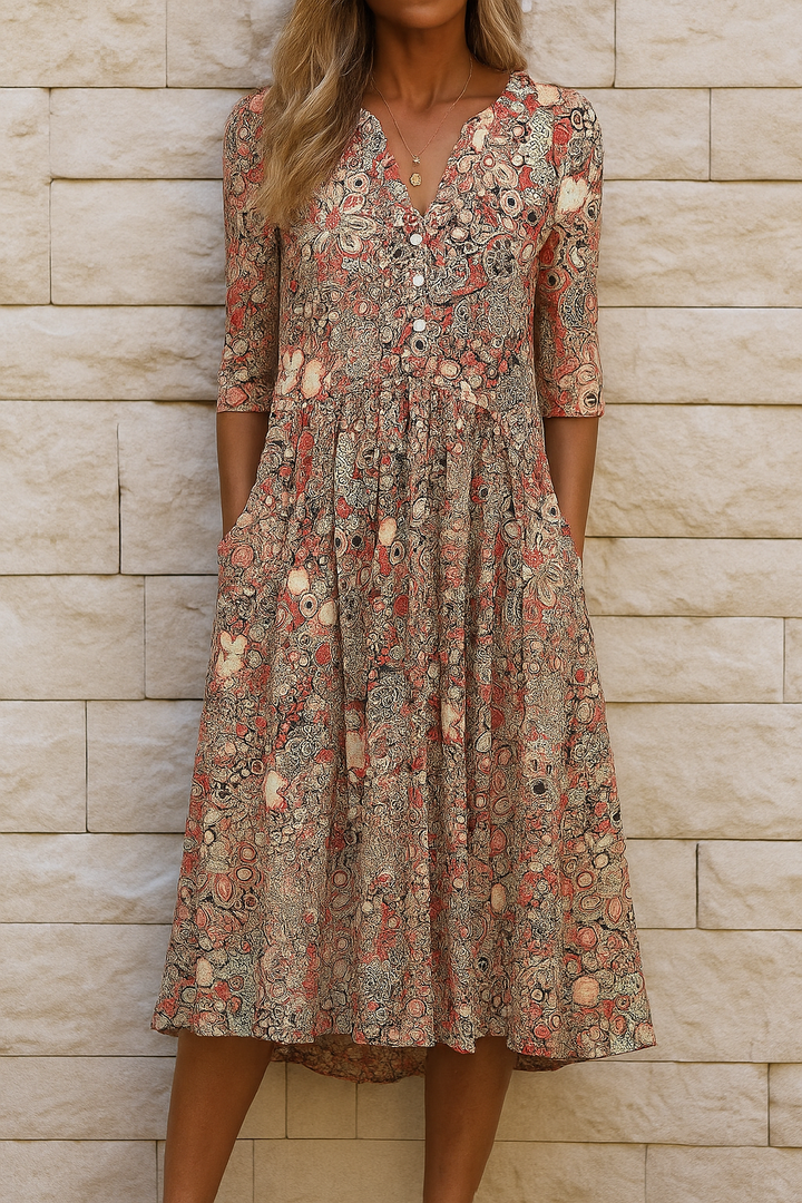 Victoria – Timeless Elegant V-Neck Dress