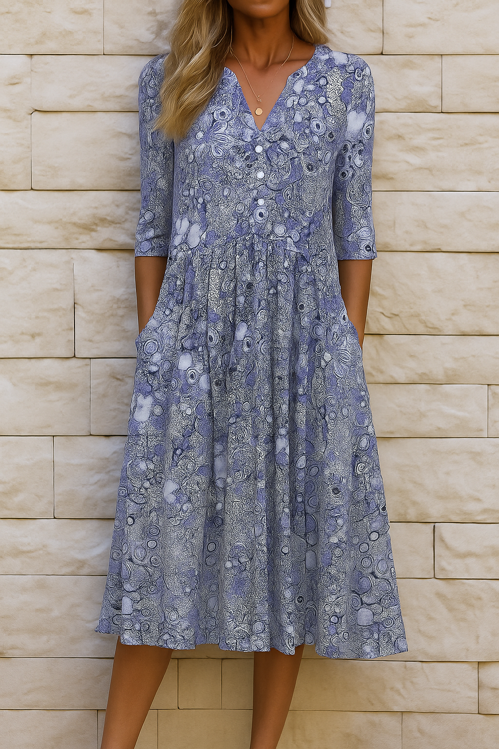 Victoria – Timeless Elegant V-Neck Dress