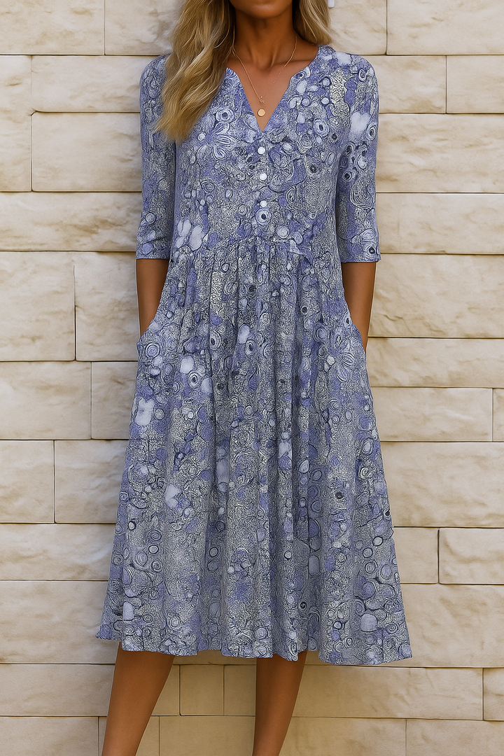Victoria – Timeless Elegant V-Neck Dress