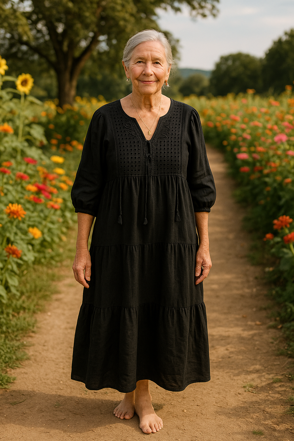 Janette - Summer Dress in Cotton Linen