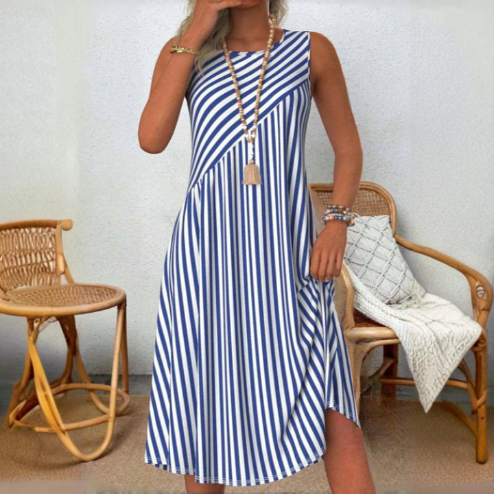Morgane - Sleeveless Striped Summer Dress