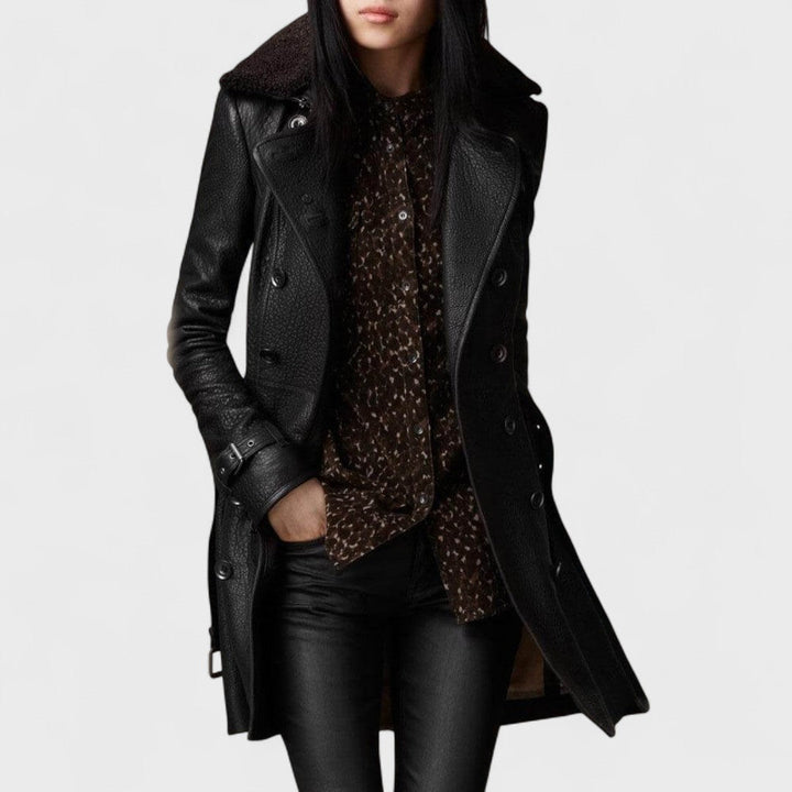 Tessa – Elegant Leather Coat