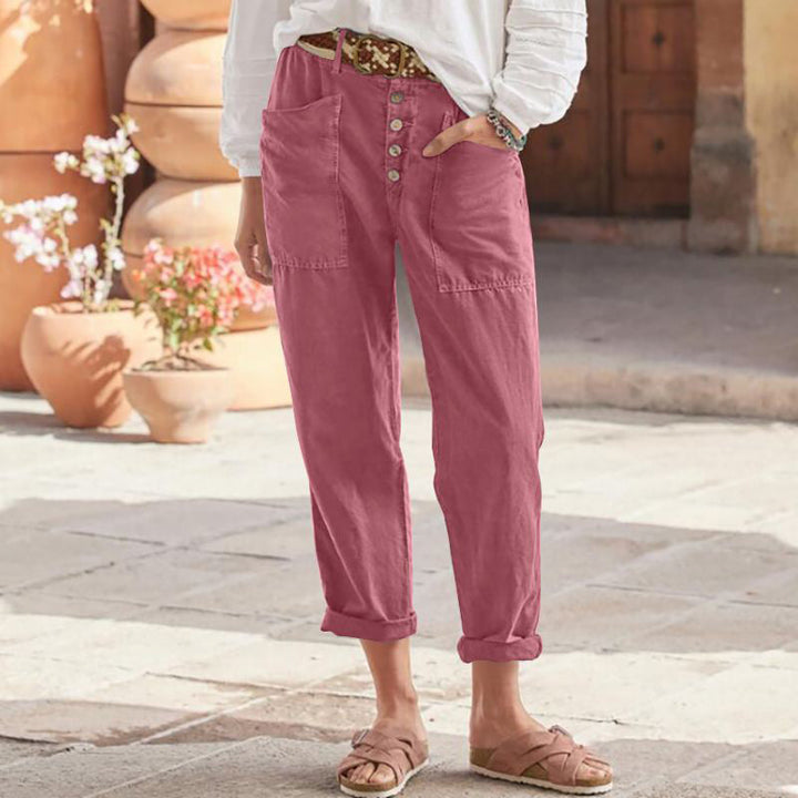 Thea - Chic Cotton Trousers