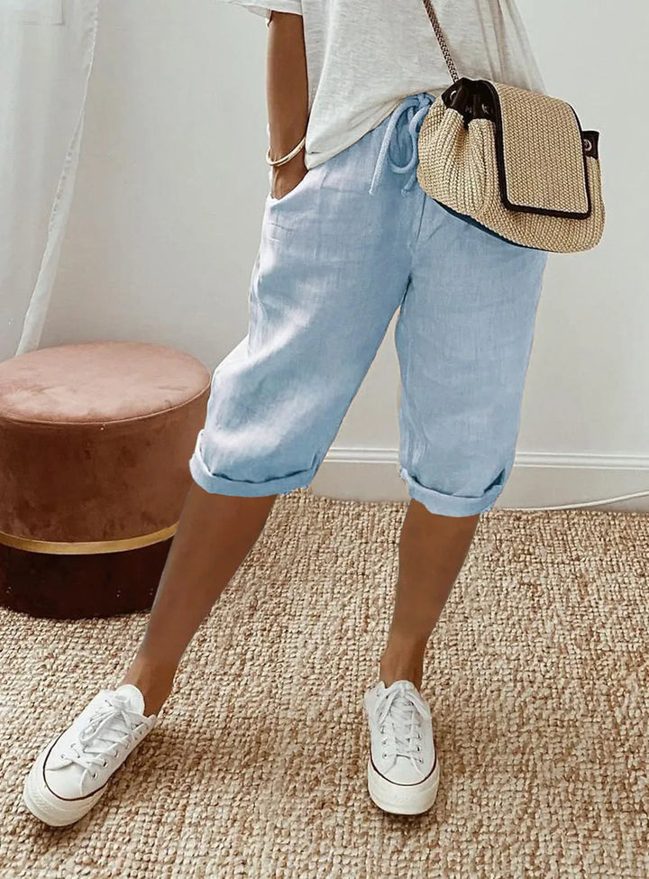 Merina - Elegant Cotton-Linen Pants