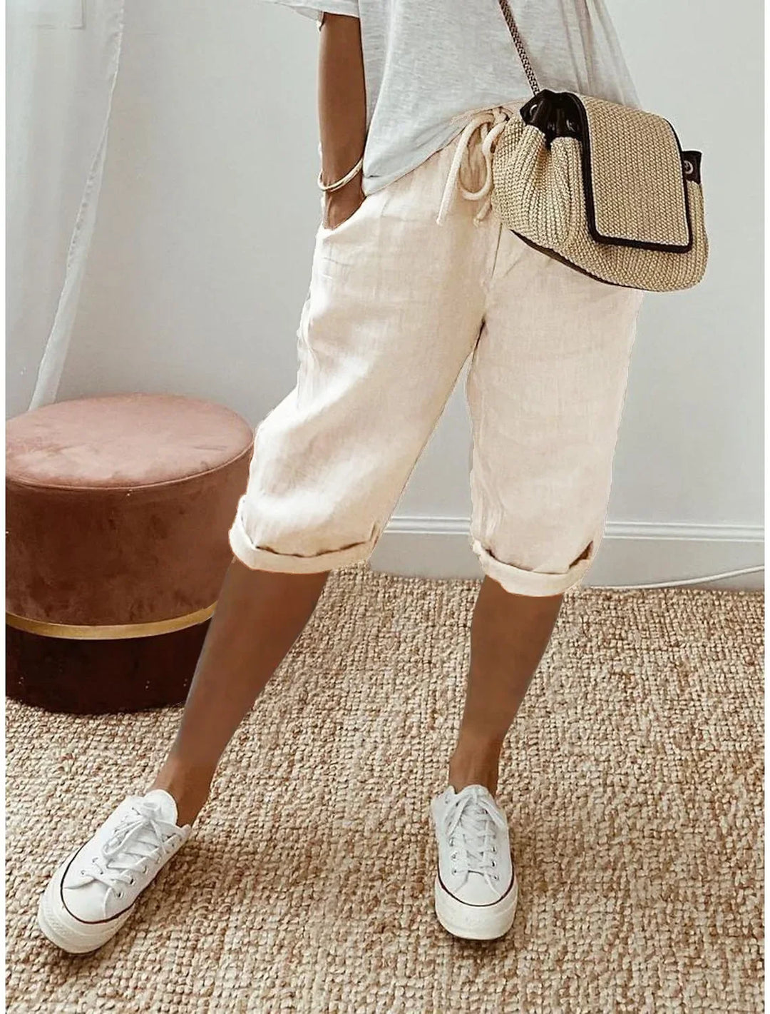 Merina - Elegant Cotton-Linen Pants