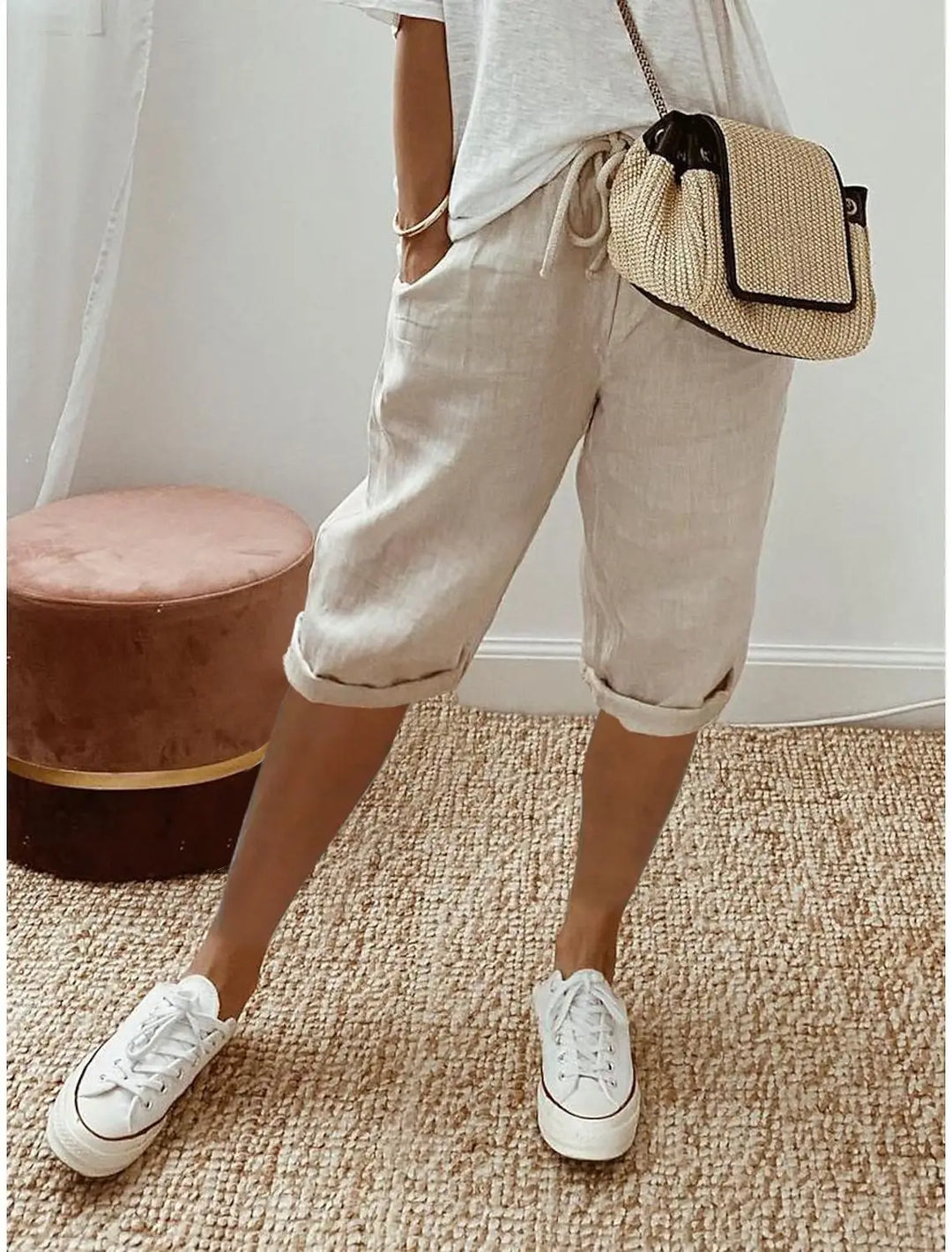 Merina - Elegant Cotton-Linen Pants