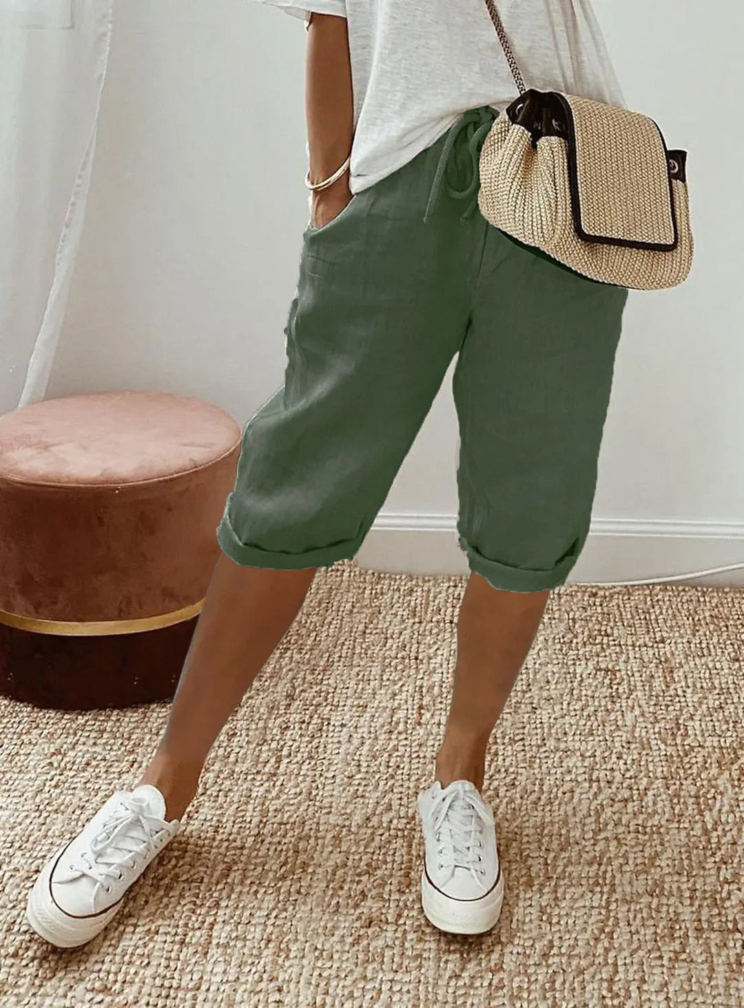 Merina - Elegant Cotton-Linen Pants
