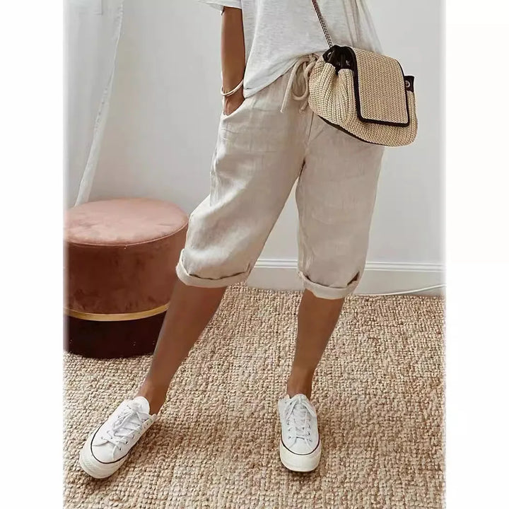 Merina - Elegant Cotton-Linen Pants
