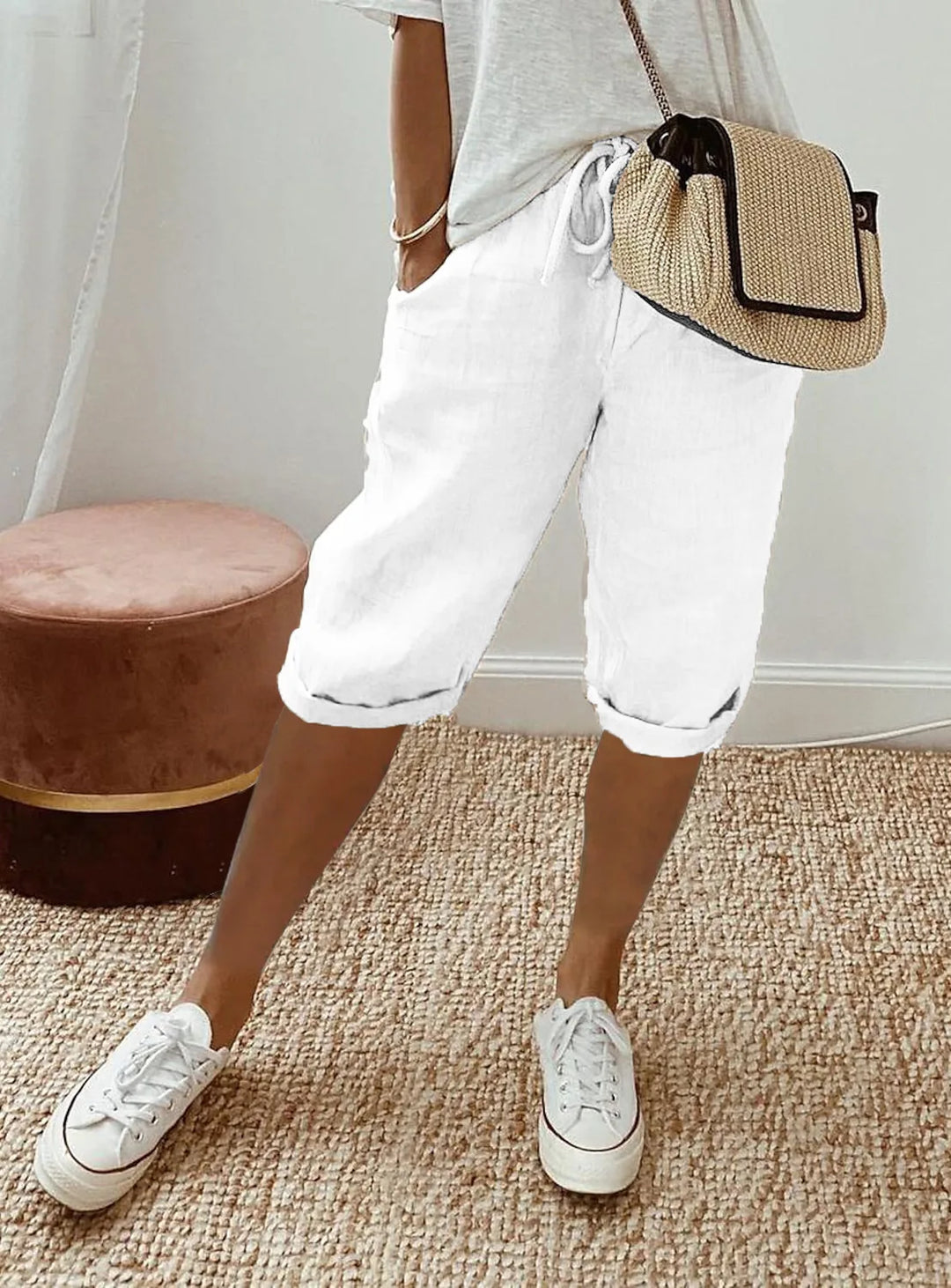 Merina - Elegant Cotton-Linen Pants