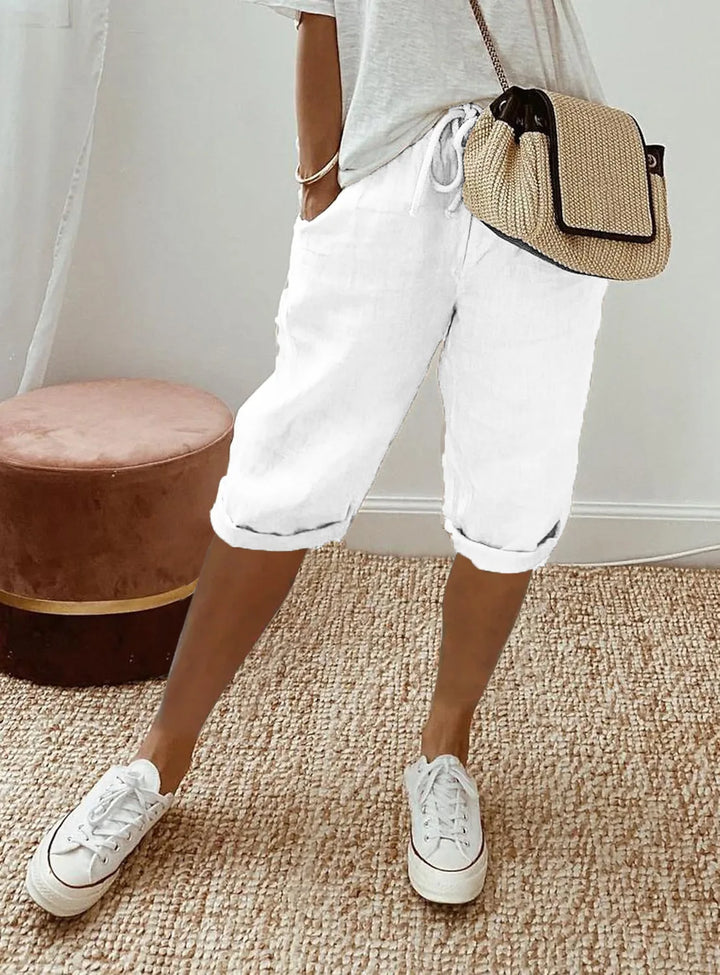 Merina - Elegant Cotton-Linen Pants