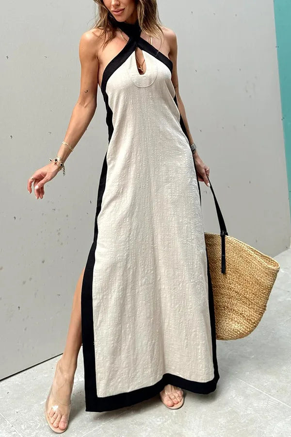 Candice - Elegant Halter Neck Dress