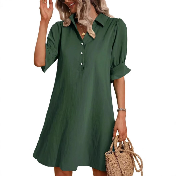 Bea - Casual Button Down Shirt Dress