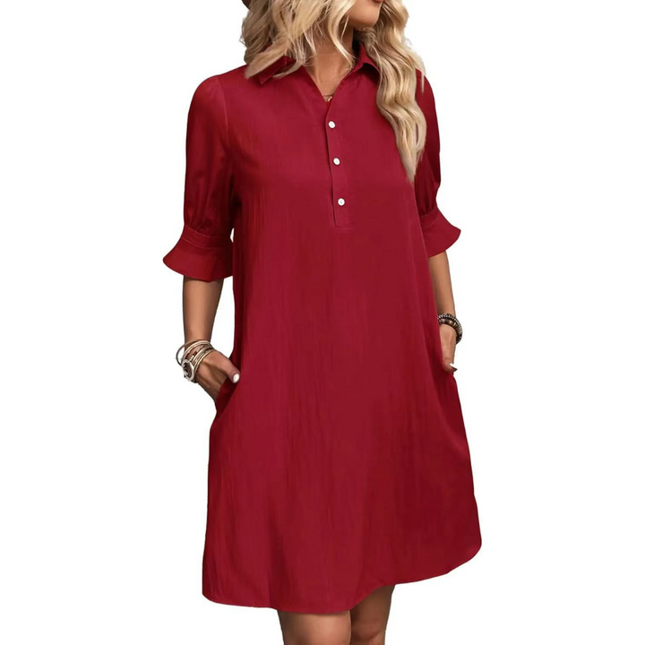 Bea - Casual Button Down Shirt Dress