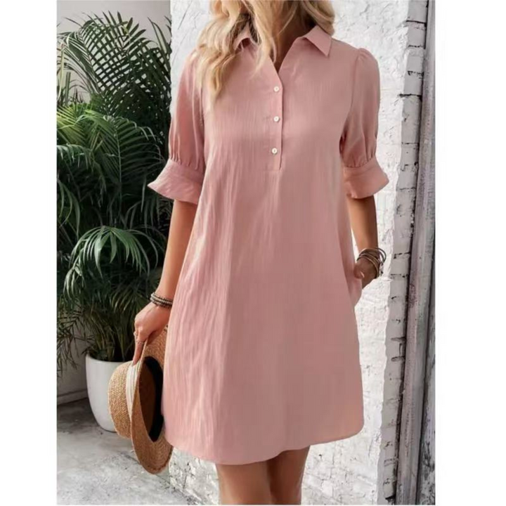 Bea - Casual Button Down Shirt Dress