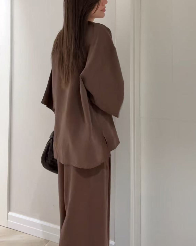 Lilith - Stylish Casual V-Neck Set